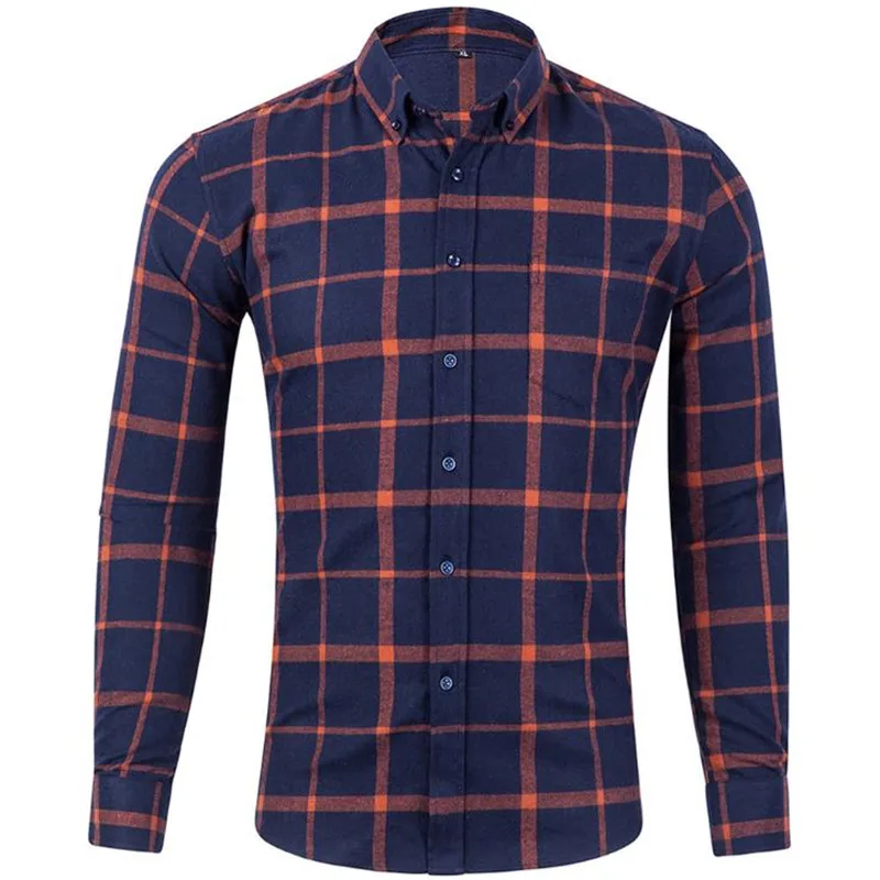 

Рубашка мужская с длинным рукавом, хлопок, мягкая удобная, Повседневная деловая, весна-осень