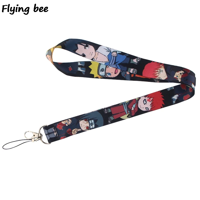 

Flyingbee аниме мальчик шнурок телефон веревочные брелоки телефон шнурок для ключей ID карты Мультяшные шнурки для мужчин женщин X0399