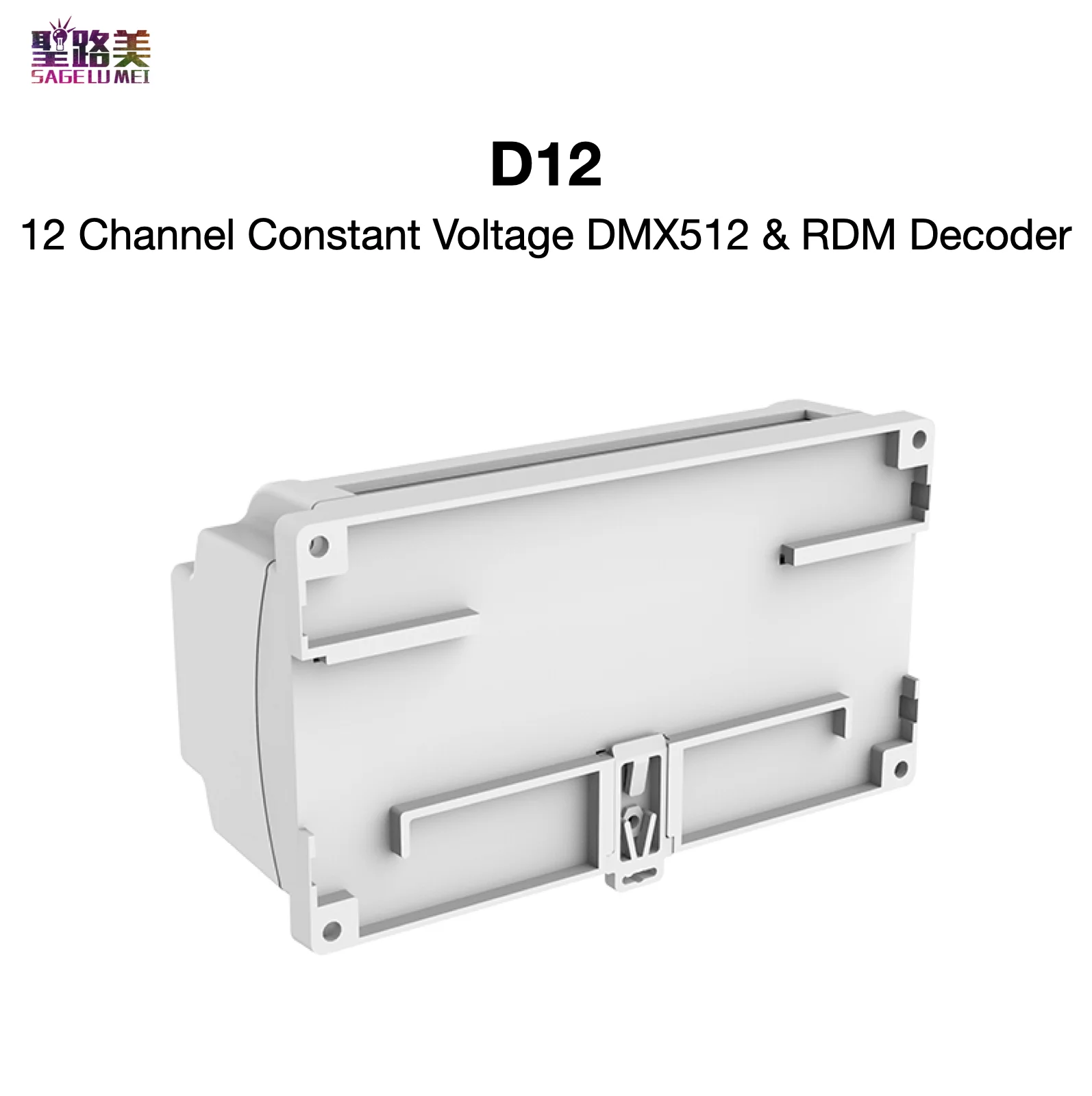 

D12 12 Channel Constant Voltage DMX512 & RDM Decoder 12CH*5A DC12-24V Stand-alone Function Two PWM Frequency Din Rail