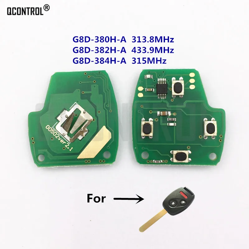 QCONTROL Car Remote Key Circuit Board for Honda for Accord CR-V HR-V Fit City Jazz Odyssey Shuttle Civic