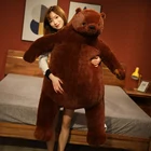 130 см большой коричневый медведь, плюшевые игрушки, мягкое животное, мишка тедди, DJUNGELSKOG, плюшевая подушка в виде животного, мягкая подушка для девочек, подарок на день рождения