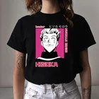 Летняя женская футболка с графическим рисунком, Harajuku, мультяшная футболка Killua, забавная Готическая футболка HISOKA, женские топы 2021