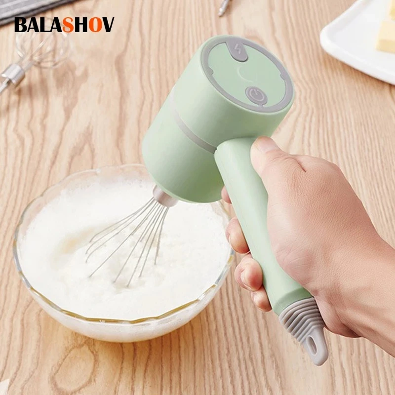 

Wireless Portable Electric Food Mixer Hand Blender 3 Speeds High Power Dough Blender Egg Beater Baking Hand Mixer Kitchen Tools