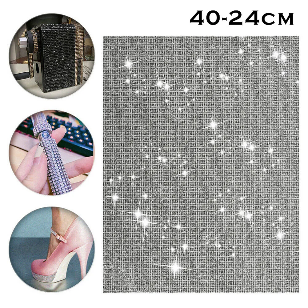 

Drill Car Sticker Bling Car Diamond Crystal Rhinestone Sticker Sheet Diamante DIY 40*24cm