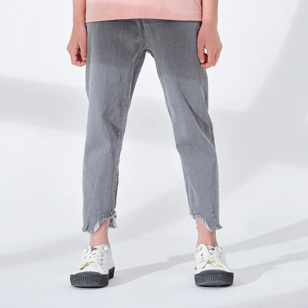 

Hollead 4-13years Girls Jeans Kids Autumn Spring Clothes Trousers Fashion Cotton Elastic Waist Super Stretch Denim Pants