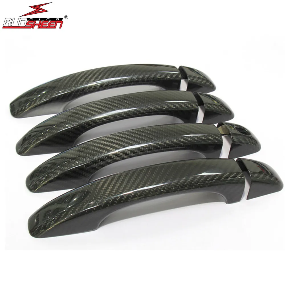 Car Accessories Carbon Fiber Auto Door Handle Knob Exterior Trim Covers Shell for Audi A1 A3 A4 A4L A5 Q3 Q5 S3 S4 S5 SQ5 B8 B9