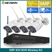 ahcvbivn 5mp security surveillance camera kit wireless nvr kit 5mp wifi audio cctv camera system outdoor wireless camera system