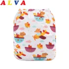 Новое поступление! Экологически чистый тканевый подгузник ALVABABY с позиционированием печати с многоразовой вставкой 1 шт.