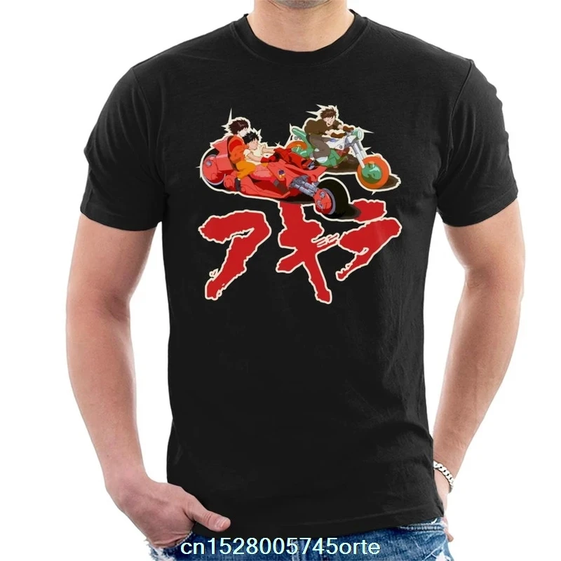 С принтом camiseta Акира Капсульная банда Мужская футболка 100% хлопок женская