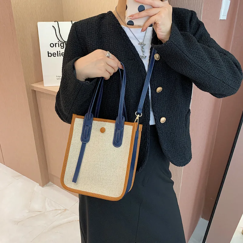 

Модная дизайнерская сумка на плечо, новая зимняя Холщовая Сумка-тоут, сумка-мессенджер, роскошные сумки, женские сумки, кошельки, ручная сум...