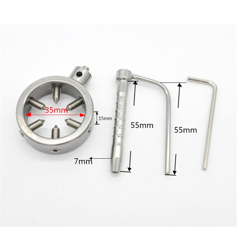 Stainless Steel Catheter Sound With 6 Teeth Penis Ring Urethral Dilators Plug Souding BDSM Sex Toys For Men A096 | Красота и здоровье