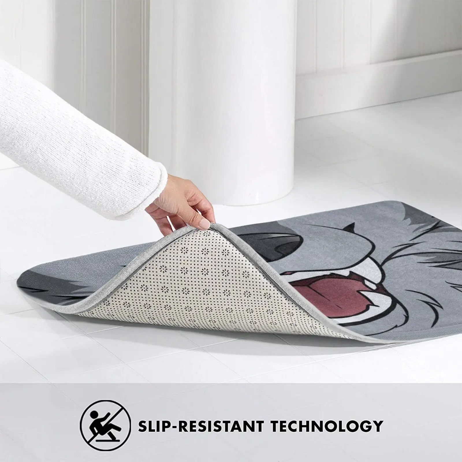 Серый Волк Maw Коврик коврик ковер Противоскользящий для входной двери в спальню