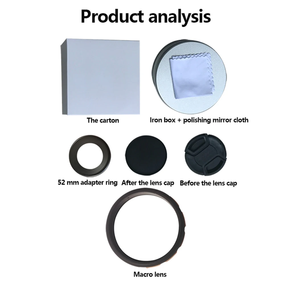 

Camera Adapter Ring Compatible with Sony 52mm Micro Single/Card Digital Camera Lens Aluminum Alloy Lens Parts
