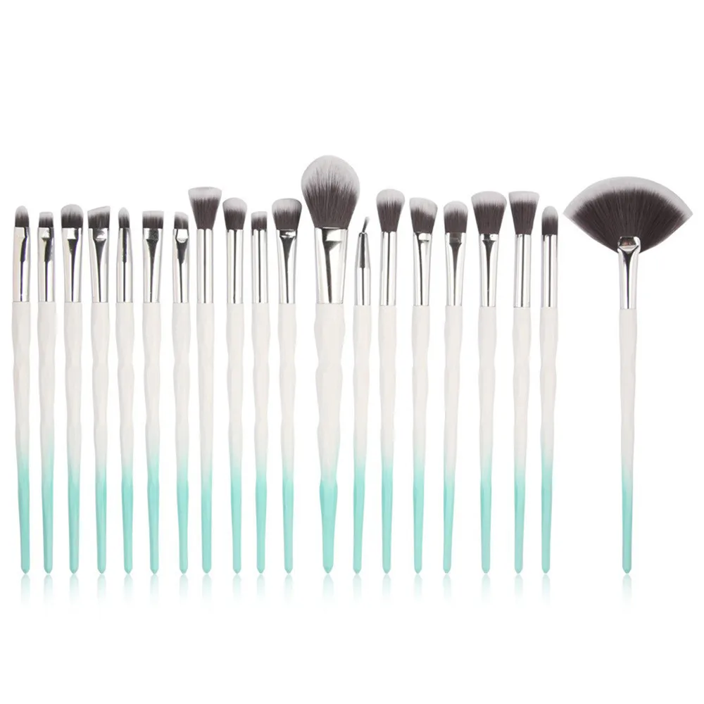 20pcs Diamond Gradient Handle Makeup Brush Set Professional Brushes Crystal Make Up For Tool | Красота и здоровье
