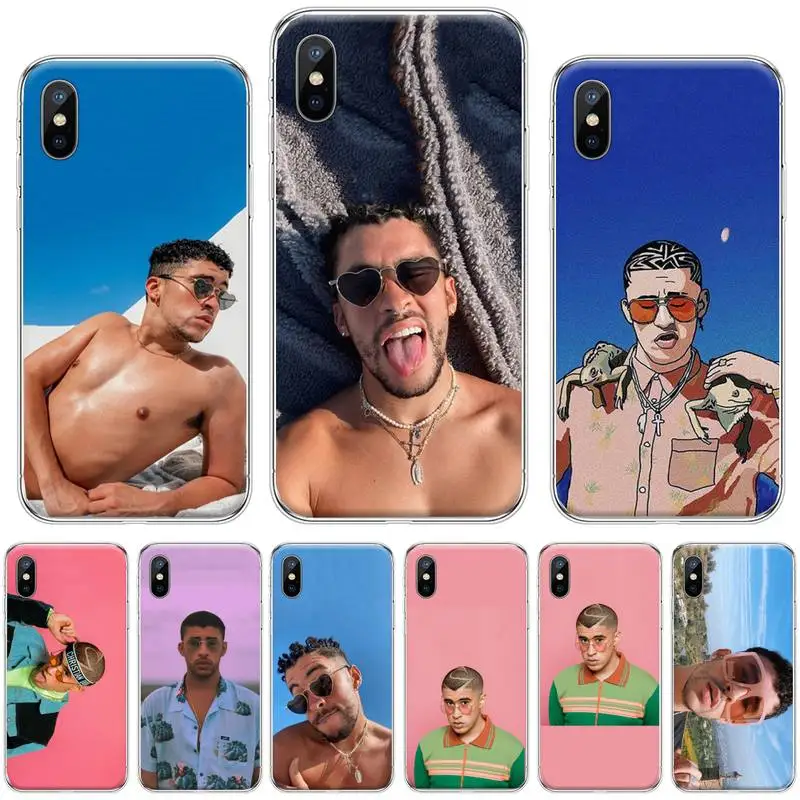 Красивый чехол для телефона Bad Bunny iphone 12 5 5s 5c se 6 6s 7 8 plus x xs xr 11 pro max|Бамперы| |