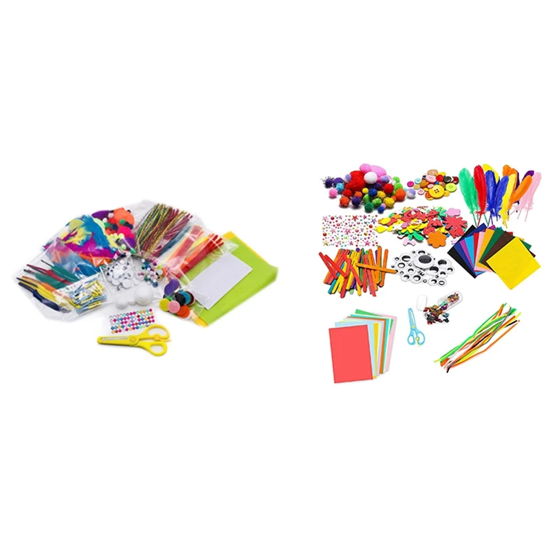 

Детская игрушка «сделай сам», Набор для творчества и рукоделия в ассортименте, Набор принадлежностей для творчества и пуговицы с помпонами ...