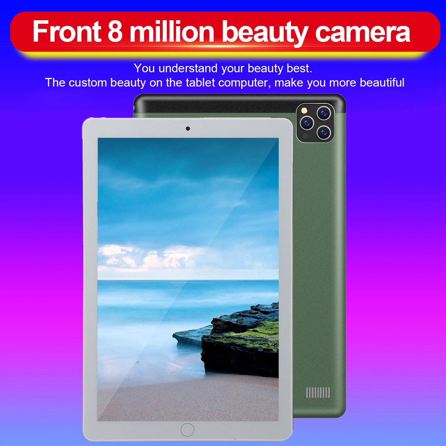 2021 New Tablet 10.1 inch 6G+128GB Android 9.0 Full Netcom 4G 2-in-1 Learning Machine Suitable for Huawei Glory Line