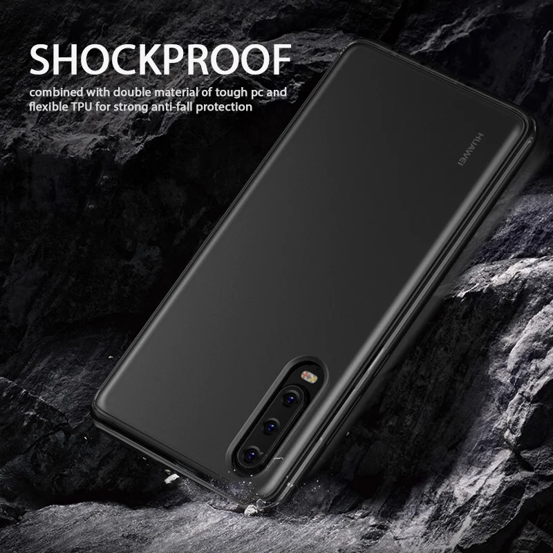 new phone case transparent frosted comfortable NO-Fingerprints back cover UNBreak full protective for HUAWEI P30 | Мобильные