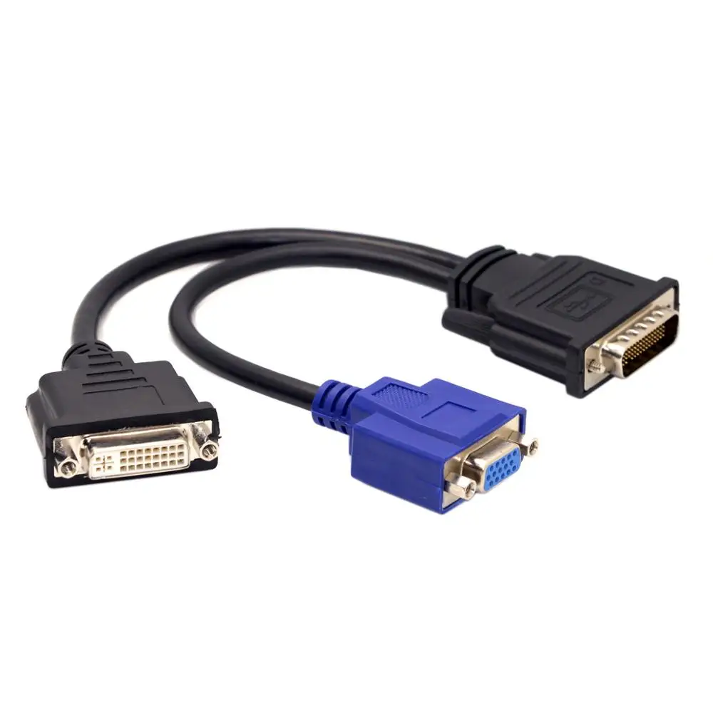 Компьютерная графическая карта DMS 59PIN для vga/dvi Женская линия преобразования одна точка два двойной экран DVI/VGA порт дисплея