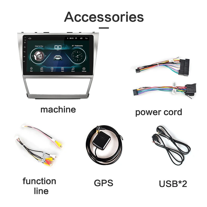 2 ГБ + 32 1024*600 Android 11 автомобильный радиоприемник для Toyota Camry 40 2007-2011 мультимедийный