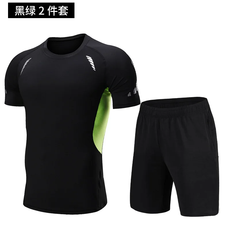 

Gym exercise stretch fitness suit men's quick-drying tights running men's suit training fitness suit