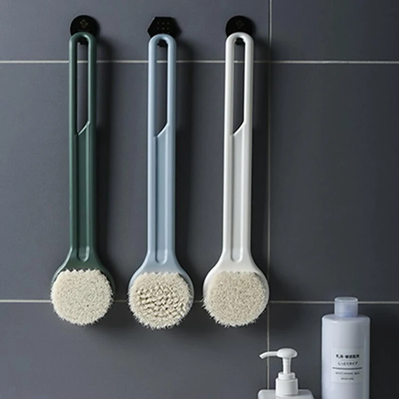 Длинные ручки щетки для ванной скруббер pp + Флокирование мягкой кожи тела