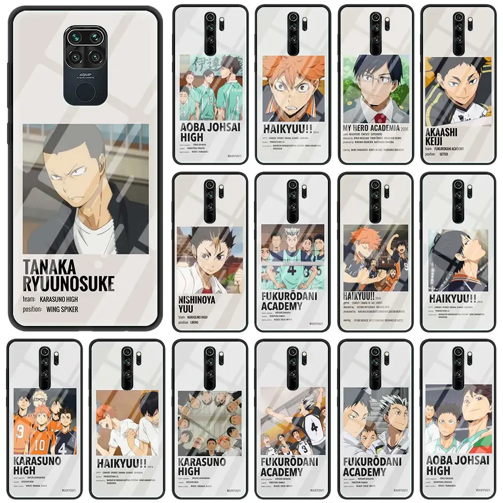 

Anime Haikyuu Love Volleyball Phone Case for Xiaomi Redmi Note 9S 8 8T 9 K30 Pro K20 7 8A 9A 9C 9i Tempered Glass Back Cover