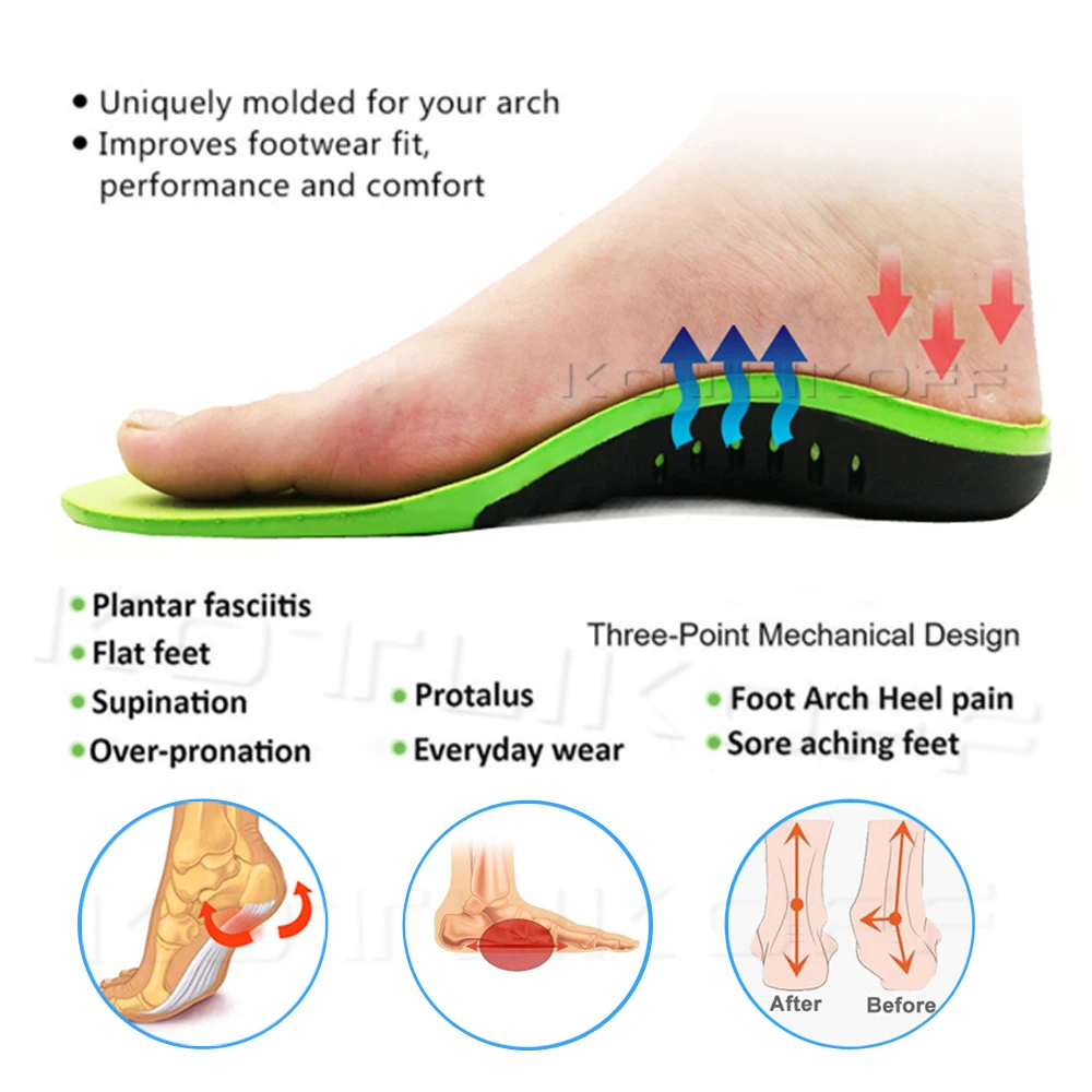 

Orthopedic Insoles EVA Men Woman Orthotics flat foot Health Sole Pad for Shoes insert Arch Support pad for plantar fasciitis