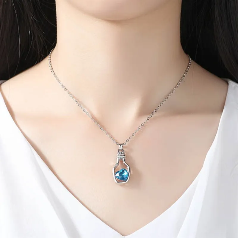 Женская модная популярная с кристаллами ожерелье Любовь Дрифт бутылки