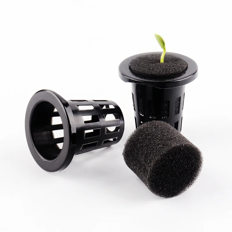 100 шт. черная губка для корыта Гидропоника блок клонирования воротник Aquaponics сетчатый горшок губка анти-альга 4 размера