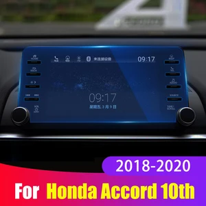 for honda accord x 10th 2018 2019 2020 steel car navigation screen protector instrument dashboard monitor screen protective film free global shipping