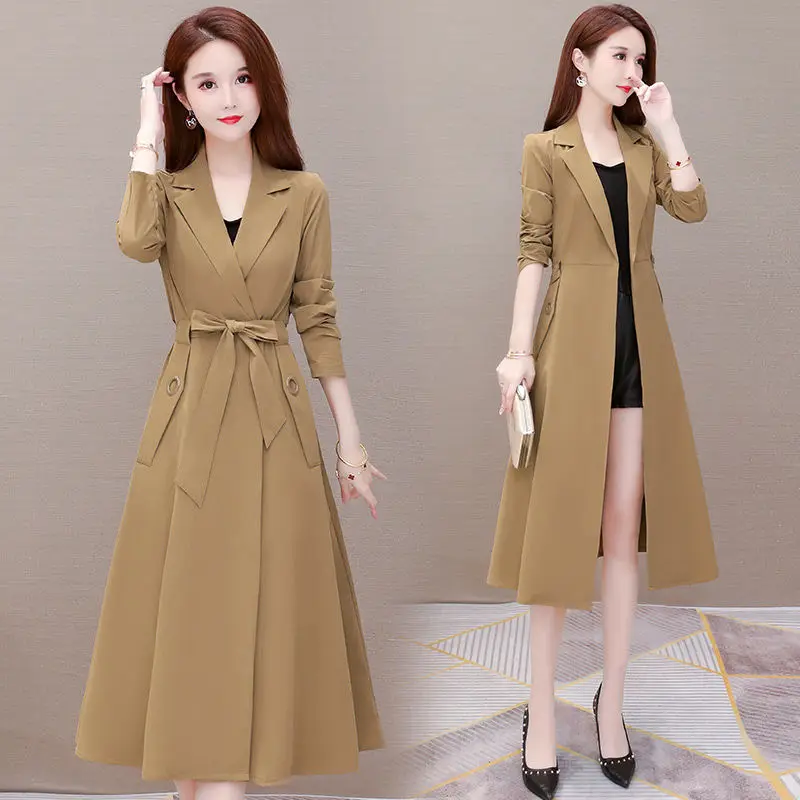 Women 2020 Autumn Winter Trench Coat Female Belt Slim Long Casaco Feminino Abrigos Mujer Casual Windbreaker Outerwear G729 | Женская