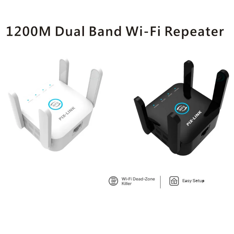 2 4G Wi-Fi ретранслятор Беспроводной расширитель 1200 Мбит/с усилитель wifi 802.11N длинного