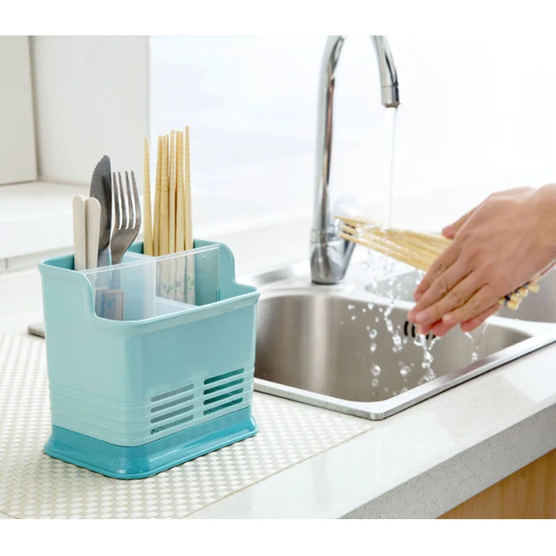 

Multifunctional Large Hollow Draining Rack For Chopstick Spoon Fork Tableware Storage Organizer Kitchen Drain Rack Shelf Utensil