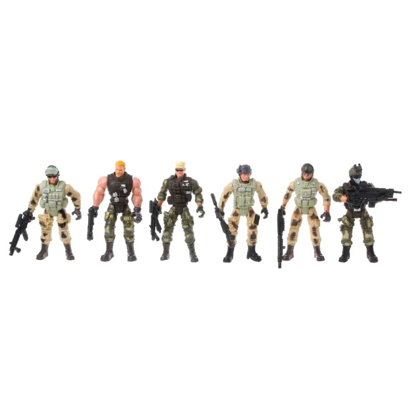 6Pcs/Set Action Figure Army Soldiers Toy with Weapon Military Figures Child 24BE | Игрушки и хобби
