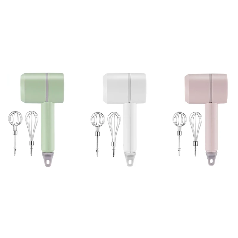 

Mini Cordless Electric Egg Beater Handheld USB Rechargeable Food Blender Milk Frother 3 Speed Cream Cake Mixer