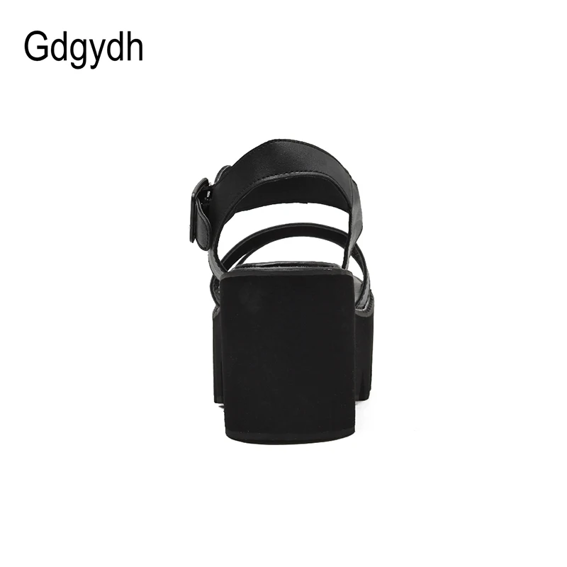 Gdgydh/черные женские босоножки на платформе Сезон лето Коллекция 2021 года Женская