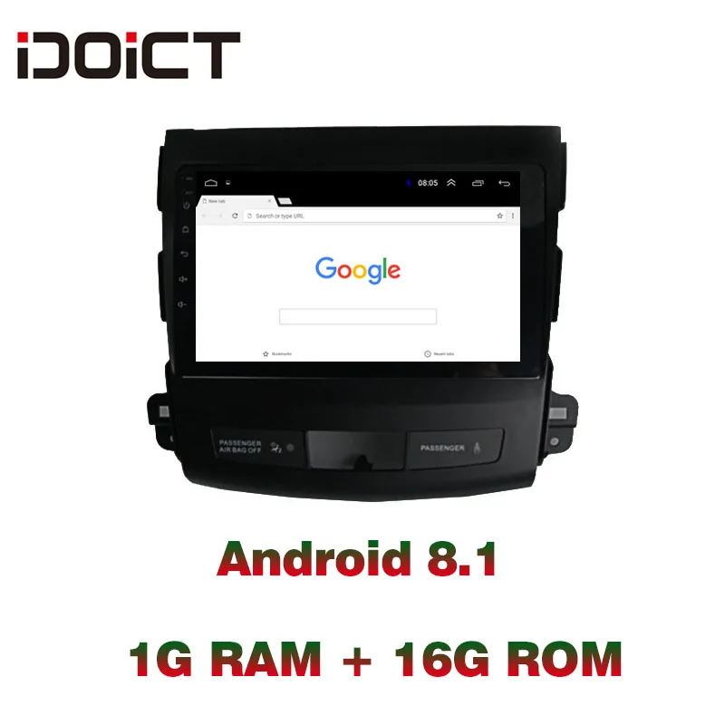 Автомобильный DVD-плеер IDOICT Android 8 1 с GPS-навигацией мультимедийный плеер для Mitsubishi