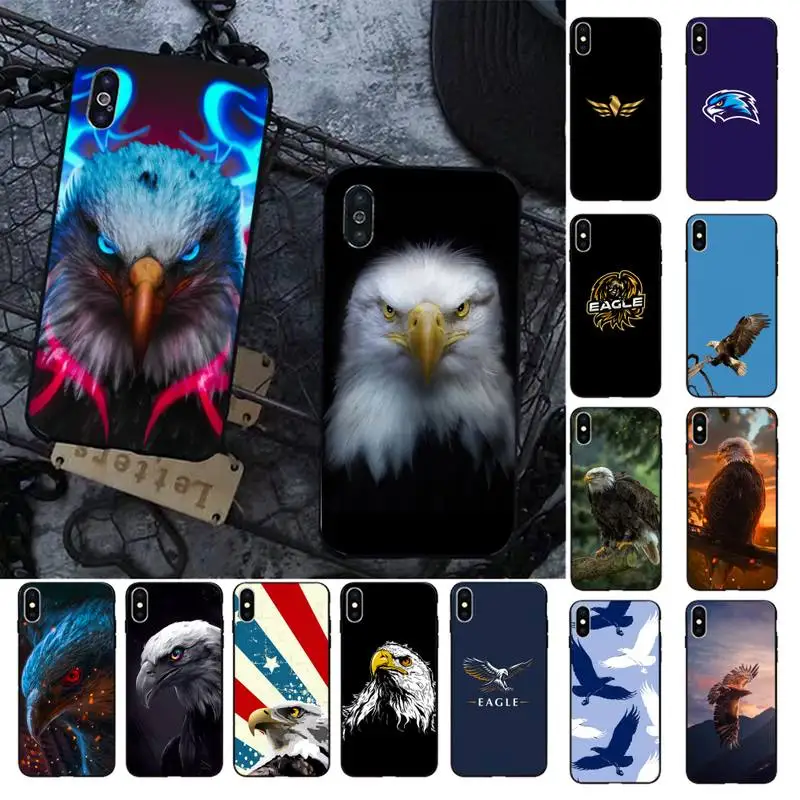 

King Of Birds Eagle Phone Case for iPhone 13 11 12 pro XS MAX 8 7 6 6S Plus X 5S SE 2020 XR cover