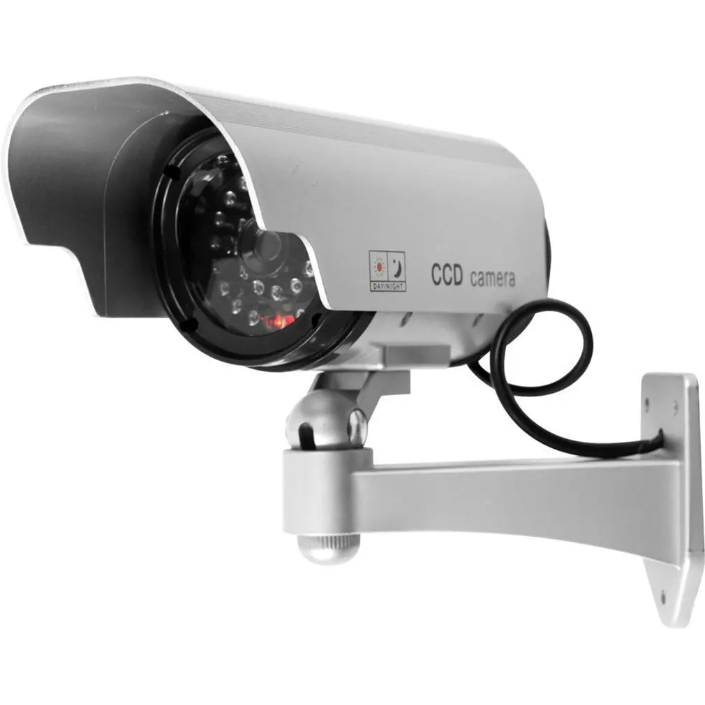 Солнечный Мощность Светодиодный CCTV Камера поддельные безопасности Открытый