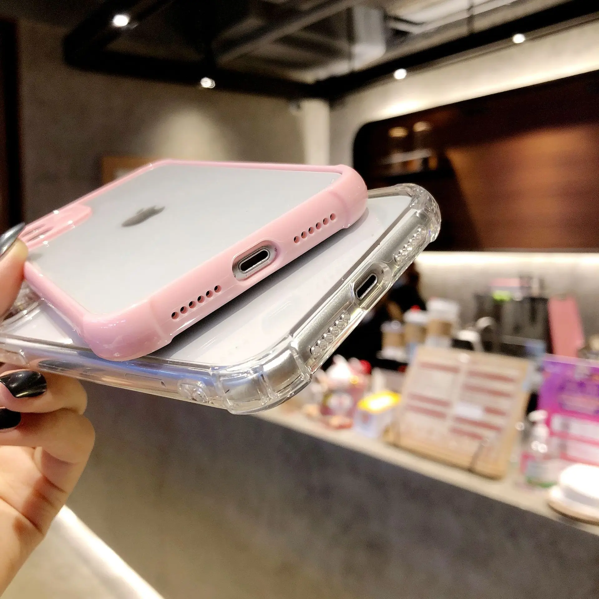 

10Pcs Candy Color Clear Phone Case For iPhone 12 11 Mini Pro X XR XS Max 8 7 Plus SE 2020 Lens Protection Shockproof Hard Cover