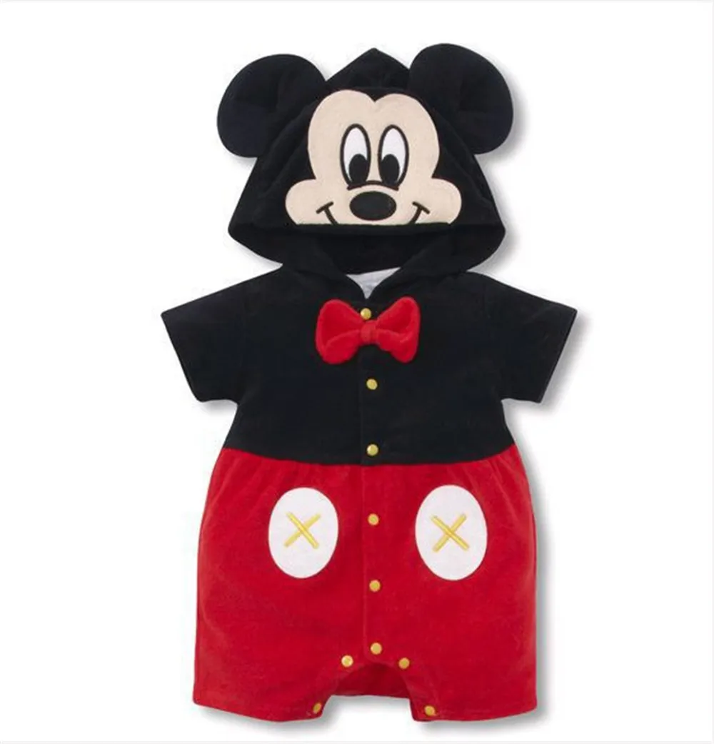 Комбинезоны с рисунками животных для новорожденных Костюм шапкой Хлопковая