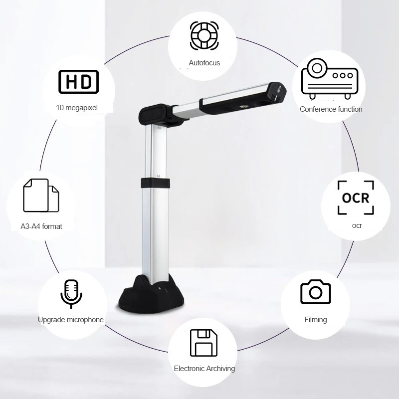 Сканер файлов распознавание 10 мегапикселей Высокое разрешение HD книга захват A3 A4