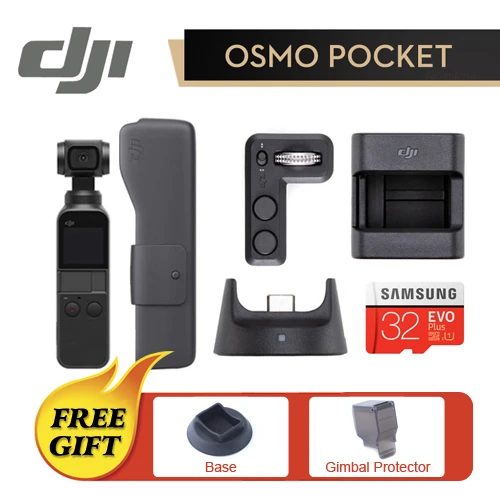 DJI Osmo карман 3-осевая стабилизированная ручной Камера с 4K 60fps видео Механическая стабилизация интеллигентая(ый) съемки - Цвет: Pocket kit