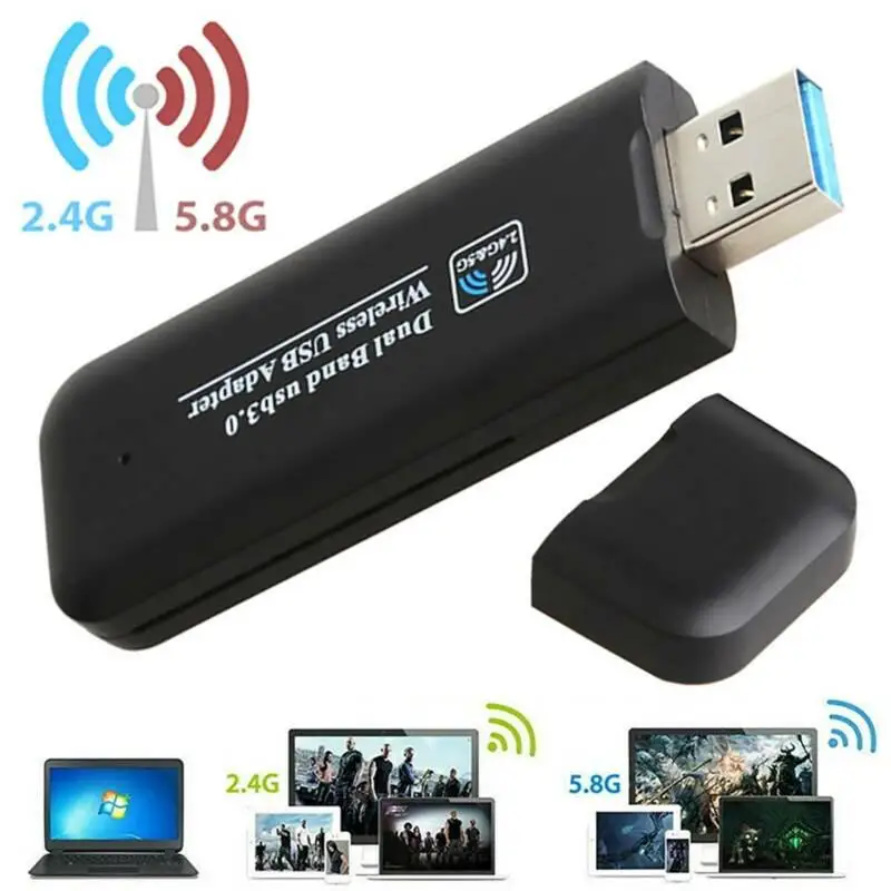 

1200Mbps USB 3.0 Wireless WiFi Network Receiver Adapter 5GHz Dual Band Dongle