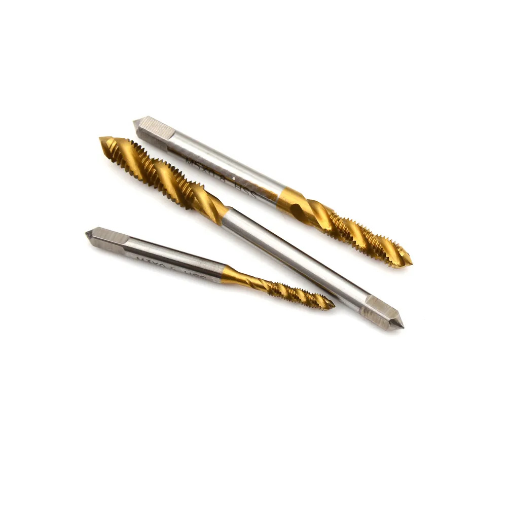 

High Quantity M3-M8 Metric Taps Screw Taps HSS Titanium Coated Drill And Tap Bits 1/4" Hex Shank Thread Taps Woodworking Tools