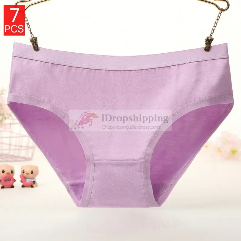 7LPU 7PCS трусы женские предметов хлопок Для женщин нижнее белье Плюс Размеры брюки большой Для женщин s женские Трусики для девочек трусики малоэтажных трусы бесшовные трусы белье для женщин M~ 3XL - Цвет: 7LPU