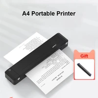 a4 printer direct thermal transfer printer mobile printer portable photo printer bluetooth 300dpi wth 1pcs ribbon