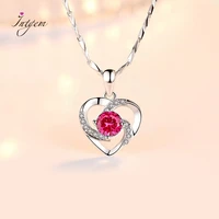 925 silver romantic love wedding necklace pendant necklace chain for women jewelry anniversary gift valentines day wholesale