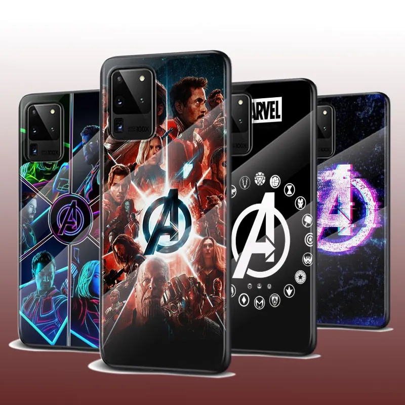 

Tempered Glass Cover Marvel Avenger A For Samsung Galaxy S21 Ultra Plus 5G M51 M31 M21 Phone Case